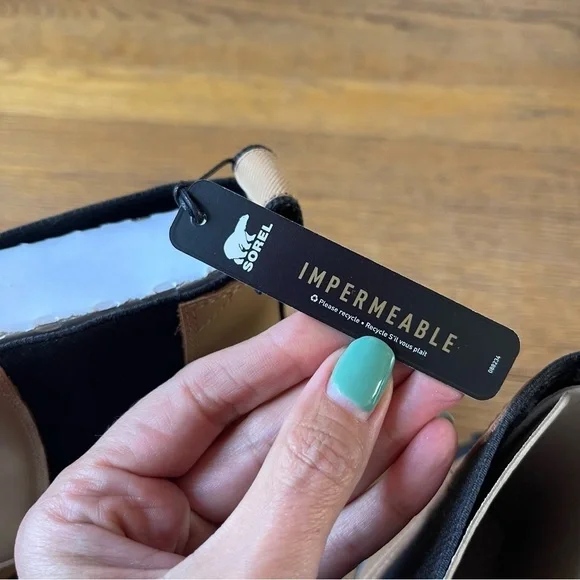 NEW Sorel Brex Chelsea Boot Waterproof Tawny Buff Black LL6060-253 Sz 11 NWT - Picture 5 of 6